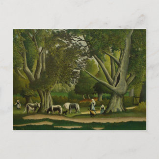 Landskap med Milkmaids av Henri Rousseau Vykort