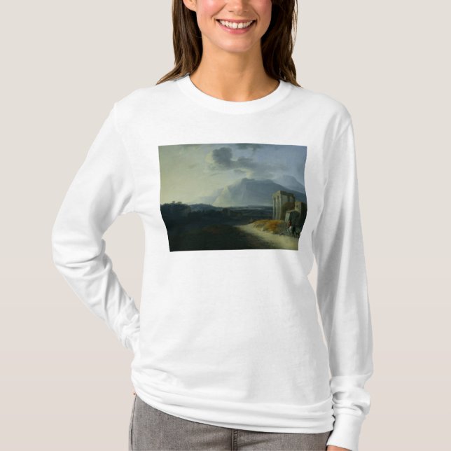 Landskap med monteringen Stromboli T Shirt (Framsida)