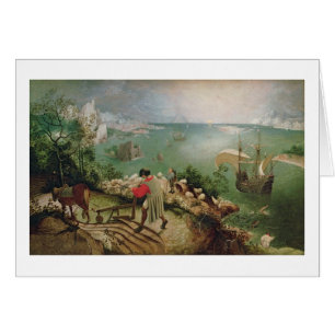 Landskap med nedgången av Icarus, c.1555 Hälsningskort