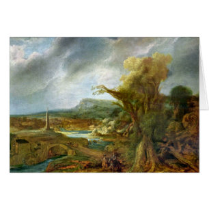 Landskap med obelisken av Rembrandt OBS Kort