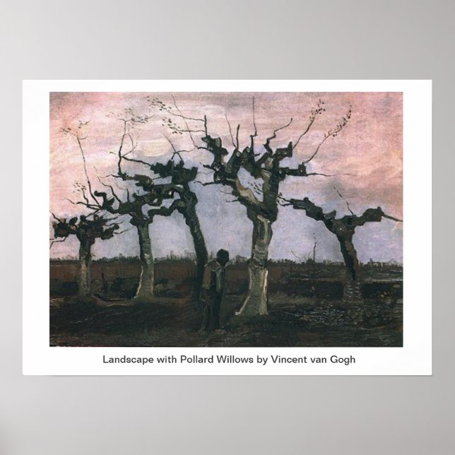 Landskap med Pollard Willows Vincent van Gogh Poster (Framsidan)