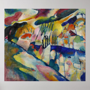 Landskap med regn av Vasily Kandinsky Poster