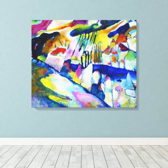 Landskap med regn av Wassily Kandinsky Canvastryck (Insitu (trägolv))