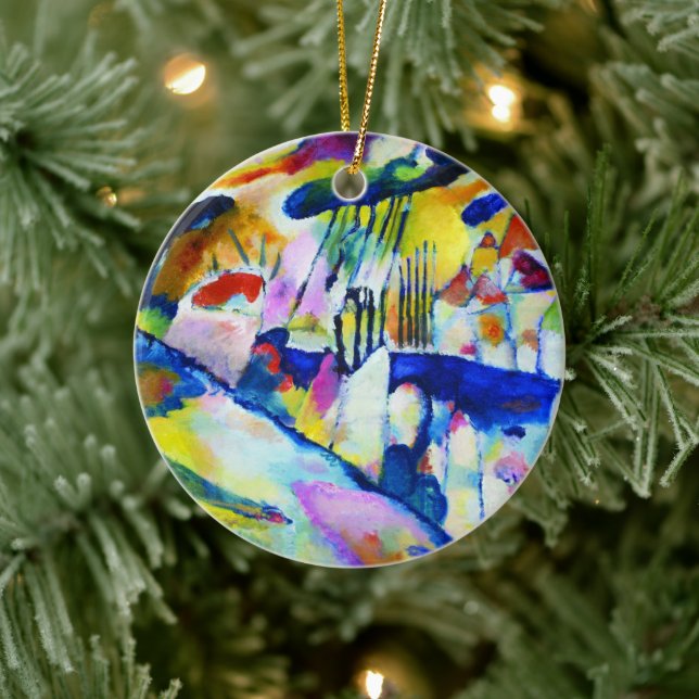 Landskap med regn av Wassily Kandinsky Julgransprydnad Keramik (Träd)