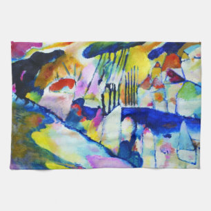 Landskap med regn av Wassily Kandinsky Kökshandduk
