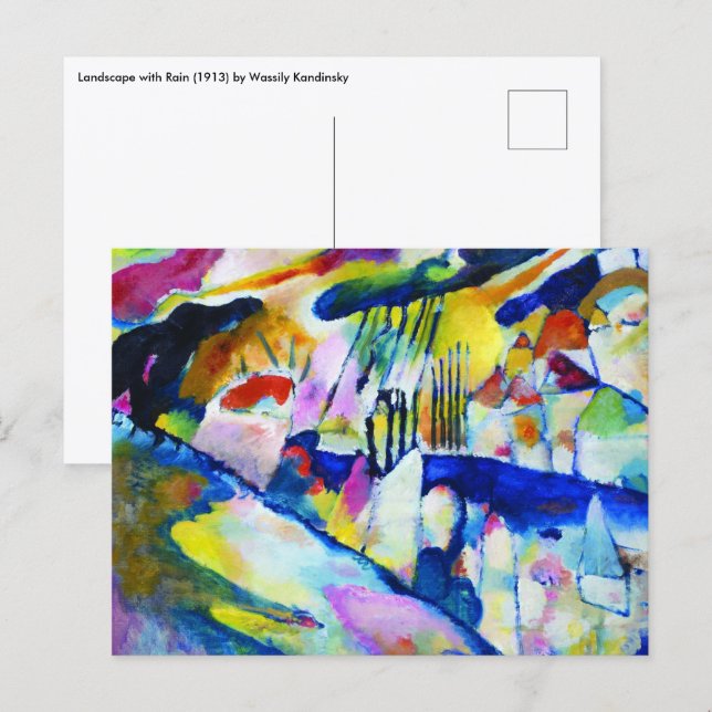Landskap med regn av Wassily Kandinsky Vykort (Fram/baksida)