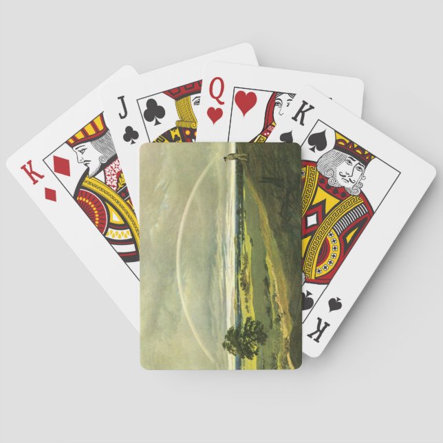 Landskap med regnbåge (av Caspar David Friedrich) Casinokort (Baksidan)