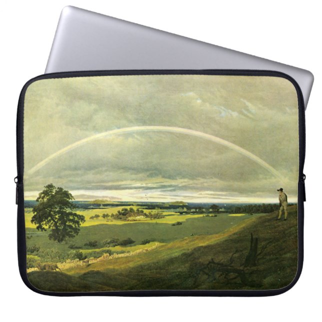 Landskap med regnbåge (av Caspar David Friedrich) Laptop Fodral (Framsidan)