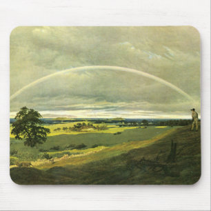 Landskap med regnbåge (av Caspar David Friedrich) Musmatta