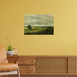 Landskap med regnbåge, berömd målning, poster