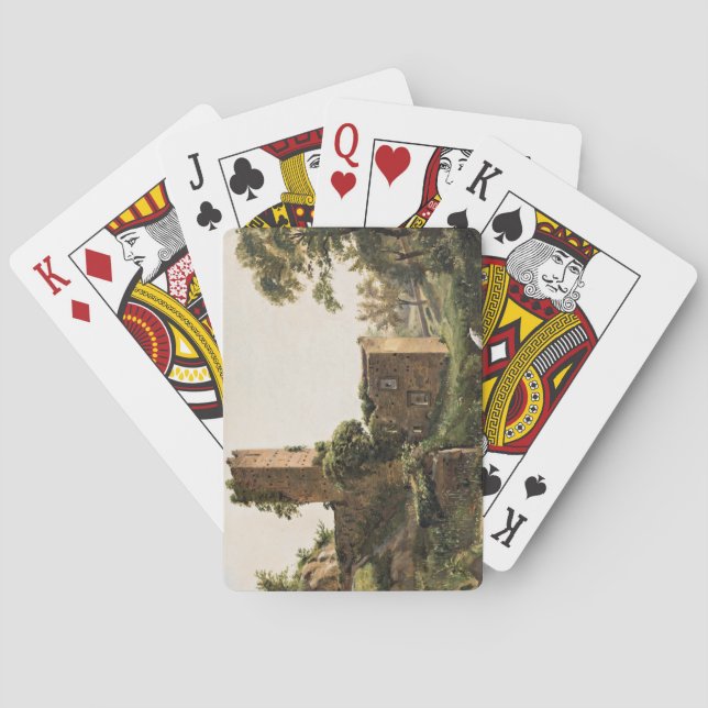 Landskap med ruiner (Byggnad med hög utmattning) Casinokort (Baksidan)