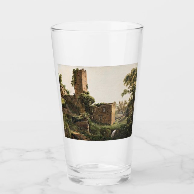 Landskap med ruiner (Byggnad med hög utmattning) Glaskopp (Framsida)