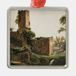 Landskap med ruiner (Byggnad med hög utmattning) Julgransprydnad Metall