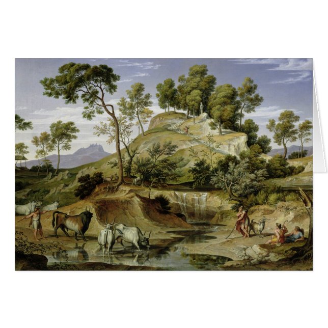 Landskap med shepherds och kor hälsningskort (Framsidan Horizontal)