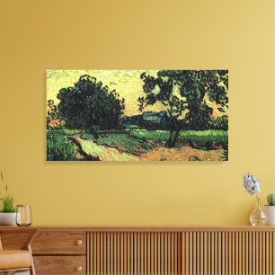 Landskap med slottet Auvers av Vincent van Gogh Canvastryck