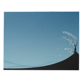 Landskap med snö-täckt säsong anteckningsblock