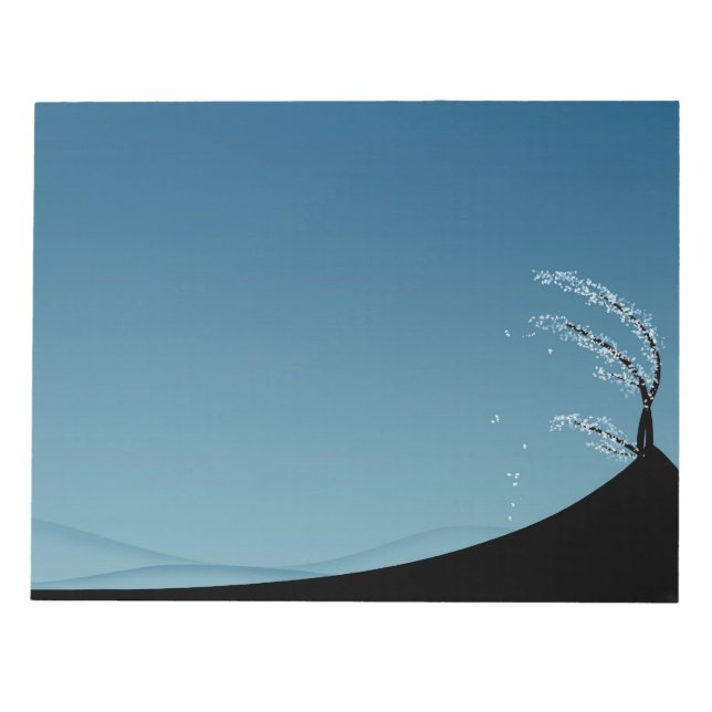 Landskap med snö-täckt säsong anteckningsblock (Framsida)