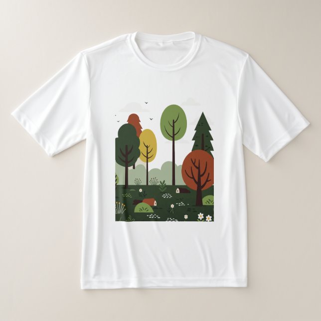 landskap med träd t shirt (Laydown)