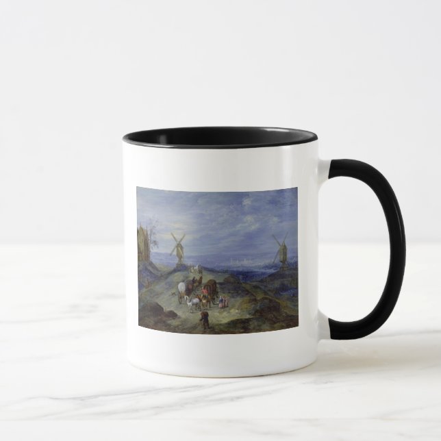 Landskap med två Windmills, 1612 Mugg (Höger)