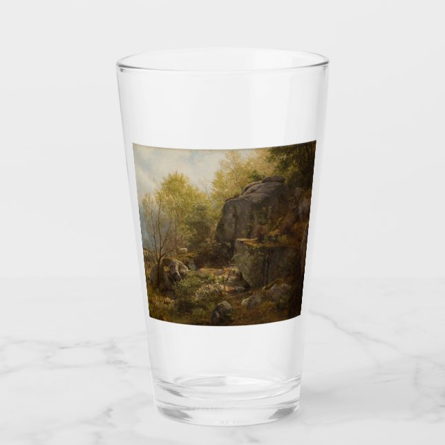 Landskap nära Conway, North Wales (av A.H. Wyant) Glaskopp (Framsida)