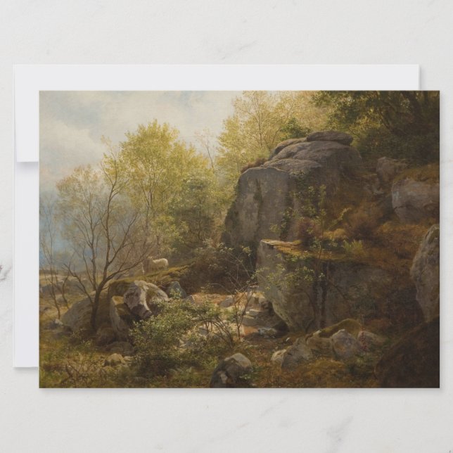 Landskap nära Conway, North Wales (av A.H. Wyant) Kort (Framsida)