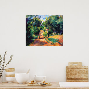 Landskap nära Varengeville av Renoir Poster