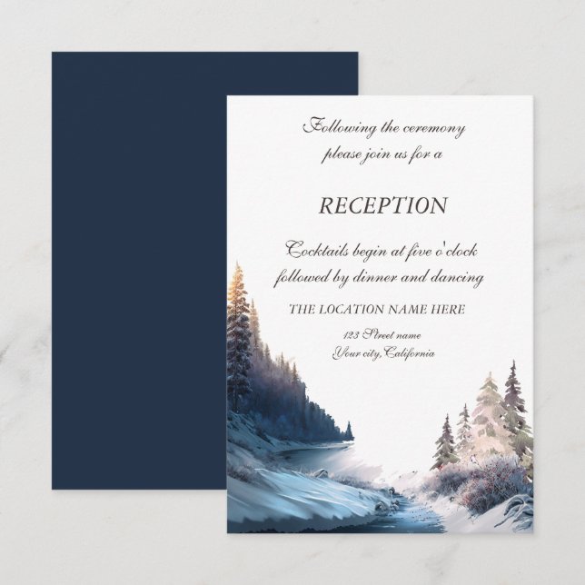 Landskap,Natur,Skogsmottagning   Inbjudningar (Fram/baksida)