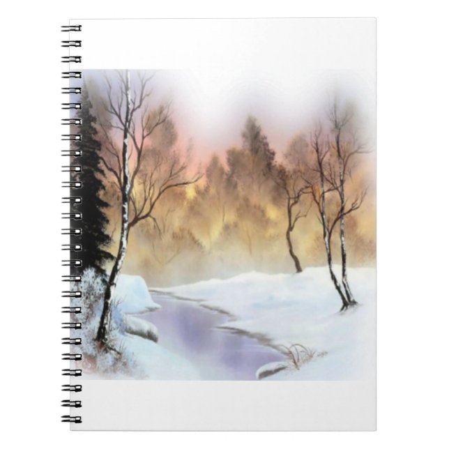 landskap natur snö snödag vinter anteckningsbok (Framsidan)