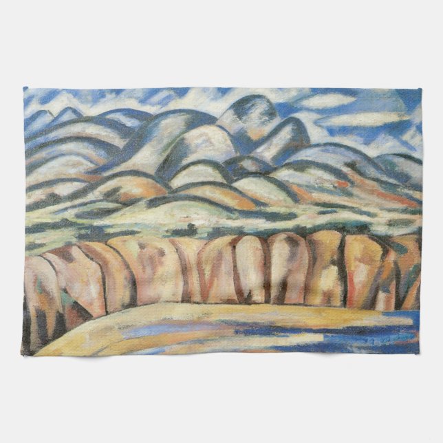 Landskap, New Mexico av Marsden Hartley, Fin konst Kökshandduk (Horisontell)