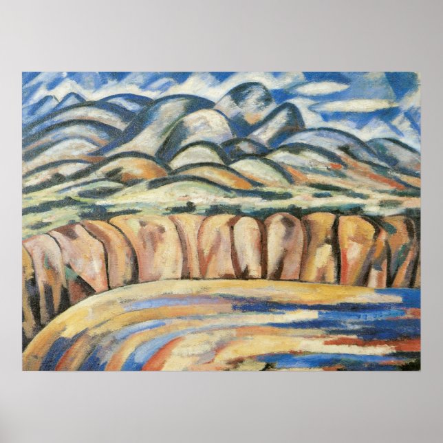 Landskap, New Mexico av Marsden Hartley, Finkonst Poster (Framsidan)