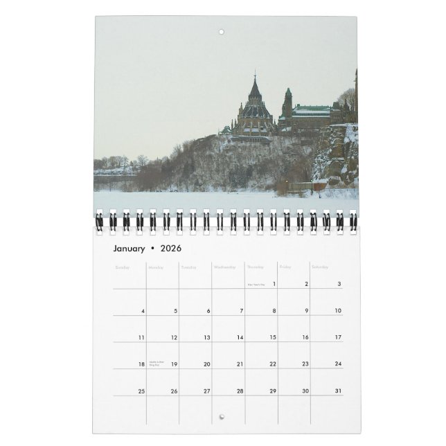 Landskap och byggnader kalender (Jan 2026)