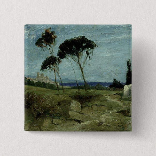 Landskap på Nettuno, 1887 Knapp (Framsida)