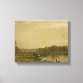 Landskap på Oise, Charles-François Daubigny Canvastryck
