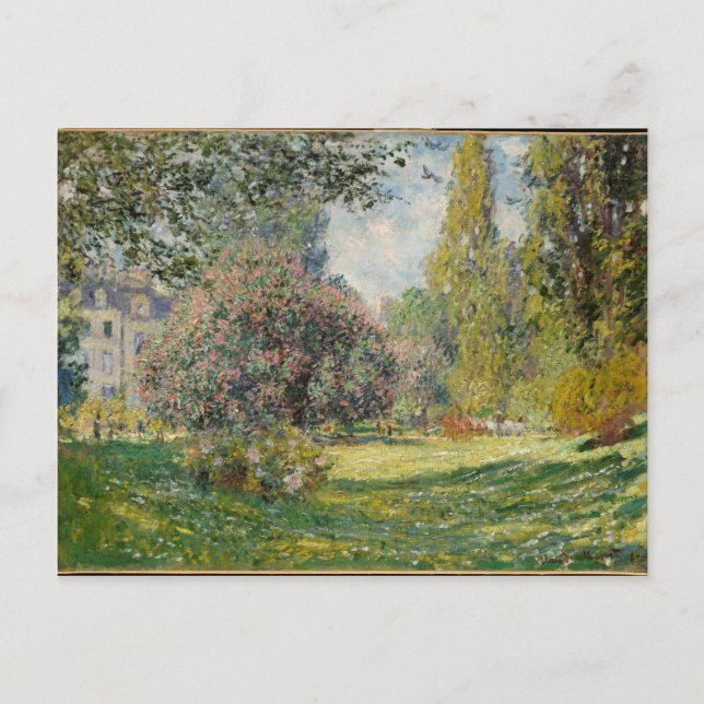Landskap - Parc Monceau - Claude Monet Vykort (Framsida)