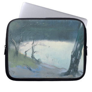 Landskap (pastell på kanfas) laptop sleeve