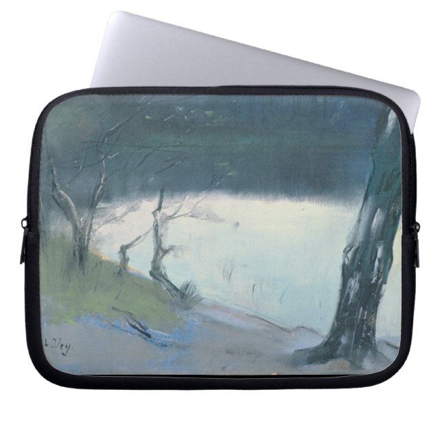 Landskap (pastell på kanfas) laptop sleeve (Framsidan)