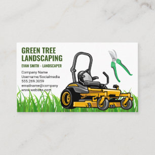 Landskap Sitta Gräsmatta Mower Visitkort