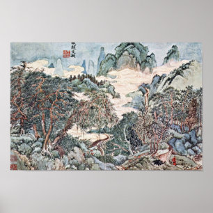 Landskap Stil i Chao Meng-Fu av Wang Poster