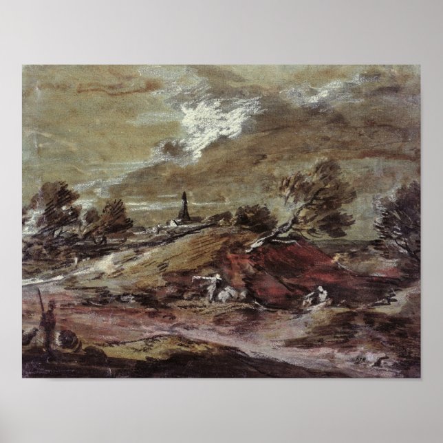 Landskap: Storm Effect, 1700-talet Poster (Framsidan)