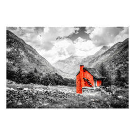 Landskap, svart och vit fotografi