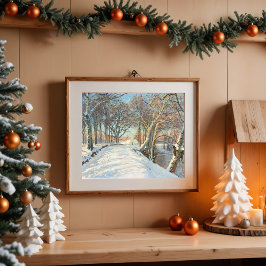 Landskap täckt av snö, Viggo Langer Poster