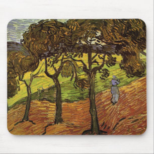 Landskap, träd och figurer av Vincent van Gogh Musmatta