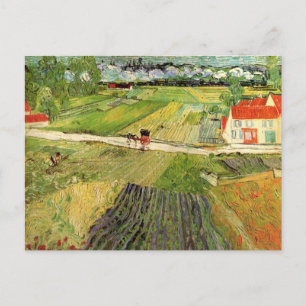 Landskap, transport och Tåg av Vincent van Gogh Vykort