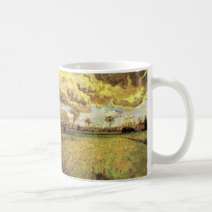 Landskap under en stormig himmel av Vincent van Go Kaffemugg