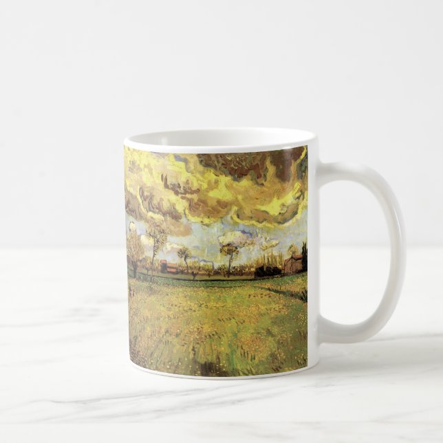 Landskap under en stormig himmel av Vincent van Go Kaffemugg (Höger)