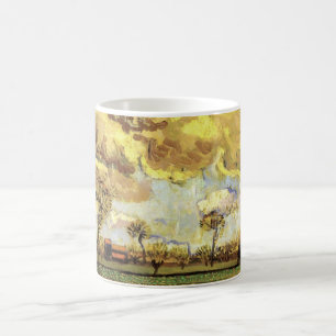 Landskap under en stormig himmel av Vincent van Go Kaffemugg