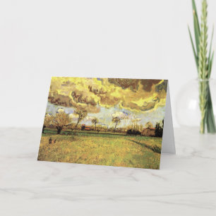 Landskap under en stormig himmel av Vincent van Go Kort