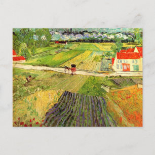 Landskap, vagns- och tågVan Gogh konst Vykort
