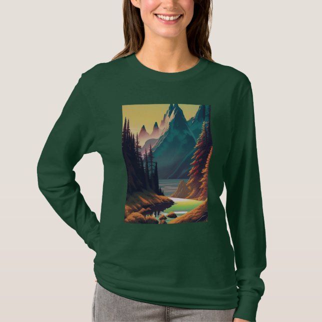 Landskap Vatten T Shirt (Framsida)