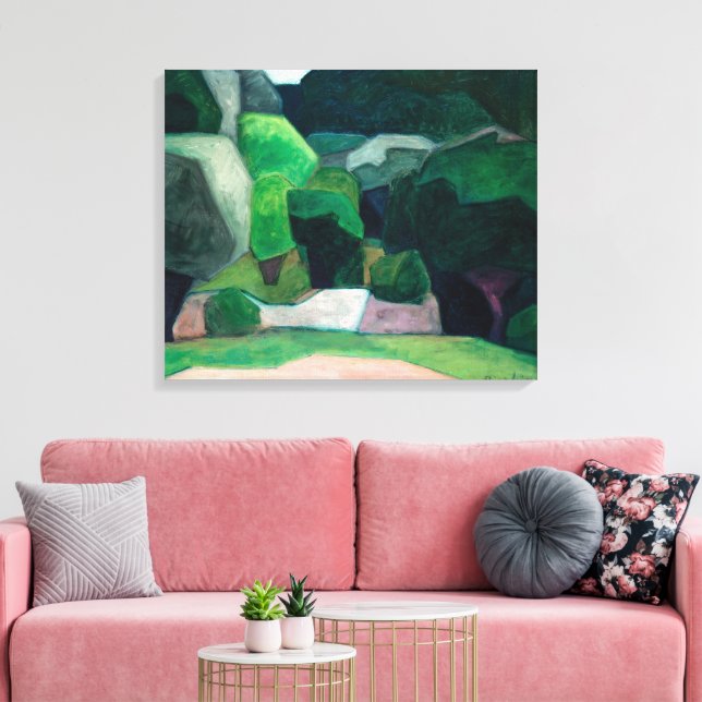 Landskap vid Cassis | Francis Picabia | Canvastryck (Insitu (Vardagsrum))